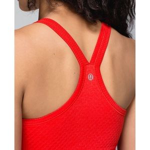 Lululemon Ebb To Street Tank Flaming Tomato Sz 8